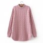 plus size Criss-Cross winter women pullovers black 2017 Turtleneck Knitted casual ladies oversize sw