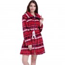 Fashion Plus Size Coral Fleece Zipper Long Christmas Fair Isle Sweater Winter Warm Long Blouse Jacke