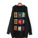 Boho Women Sweater 2017 Winter Lattice Floral Crochet Drop Shoulder Pullovers Casual Warm Knitted Ch