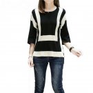 Oversize M-5XL WomenSiz Knitted Tops New Autumn Korean Ladies Casual Loose Three Quarter Slit Oversi