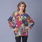 2018 NEW Spring Autumn Sweater Women Top Graffiti Art Print Knitted Sweaters Casual Plus Size Fashio