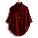 womens capes and ponchoes 2015 new arrival women shawl cape coat bat sleeve turtleneck sweater autum
