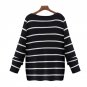 Yibaka 5XL 4XL 2017 Plus Size Women sweater tops autumn and winter fashion full sleeves striped slas