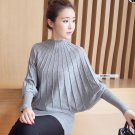 free shipping winter new fashion women sweater bat long-sleeved pullovers loose striped knitted bott