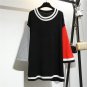 Plus size XL-5XL Lady Knitted Tops Autumn Winter New Women Clothing Casual Loose Patchwork Pullovers