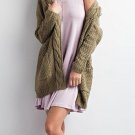 2018 Autumn Women Boho Open Front Chunky Warm knitted Cardigans Winter Plus Size Causal Pattern Long