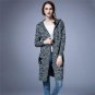 Women Black Knitted Cardigans Sweater Fashion Feamale Plus Size Hooded Outwear Long Sleeve Star Prin