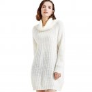 High Quality Women Oversized Sweater 2017 New Fashion Solid Color Knitted Pullovers Plus Size Turtle