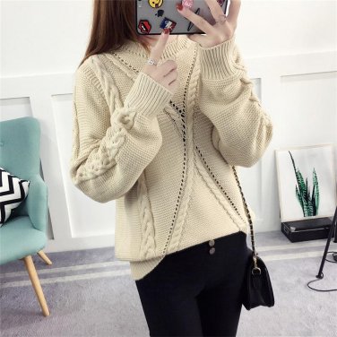 New Style Soft Wool Plus Size Pullover 2017 Autumn Korean Women Casual Lips Fashion Sweater Ladies L
