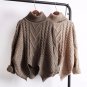 Try Everything Warm Turtleneck Sweater Women Plus Size Mohair Cable Coarse Knitted Sweater Batwing S