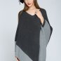 Plus size Batwing knitted pullovers Diamond shaped Asymmetry cloak sweaters Autumn Winter panelled p