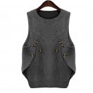 L-5XL Autumn Sweater Vest Women Plus Size New 2018 Jumper  loose Irregular Warm Casual Overcoat Slee