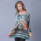 2018 New Arrivals Wool Sweater Women Graffiti Art Print Knitted Sweaters Casual Plus Size Fashion Ba