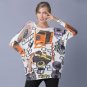 2018 New Arrivals Wool Sweater Women Graffiti Art Print Knitted Sweaters Casual Plus Size Fashion Ba
