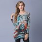 2018 New Arrivals Wool Sweater Women Graffiti Art Print Knitted Sweaters Casual Plus Size Fashion Ba