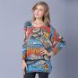 2018 New Arrivals Wool Sweater Women Graffiti Art Print Knitted Sweaters Casual Plus Size Fashion Ba