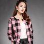 new long sleeve knitted cardigan plaid loose sweater coat plus size