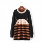 plus size 3XL women O-neck pullovers 2017 black ladies knitted wool sweater winter autumn oversize E