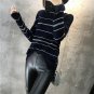Plus size XL-5XL Women 2017 Autumn NEW All-match Casual O-Neck Striped Pullover Sweater Long Sleeve 