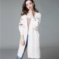 new women\'s sweater embroidered knitted cardigan long loose sweater coat plus size