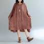 2017 Women Sweater Plus Size Knitted Casual Striped Fashion O-Neck Female Solid Oversize Split Loose