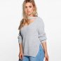 MY MAYAASOS 2017 Big Size Women Clothing Casual Sexy Solid Hollow Out Split Slim Sweater Warm Plus S