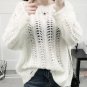 Women thin sweater 2017 spring and autumn cutout sweater pullover female long-sleeve loose teenage g