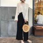 2017 women\'s autumn o neck pullover sequins solid long sleeve plus size loose knit sweater lady\'s