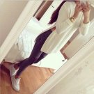 Fashion Lady Knitwear Women Casual Sweater Autumn Winter Knitted Plus Size Split Pullover Sweater