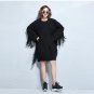 Plus Size Dresses Women Sweater Winter Oversized Thick Autumn Loose Solid Tassel Female Clothing Kni