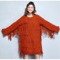 Plus Size Dresses Women Sweater Winter Oversized Thick Autumn Loose Solid Tassel Female Clothing Kni