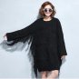 Plus Size Dresses Women Sweater Winter Oversized Thick Autumn Loose Solid Tassel Female Clothing Kni
