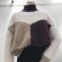 Thick Warm Turtleneck Patchwork Hairy Sweater Women Autumn Winter Tricot Jumper Fluffy Soft Sweater 