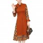 Women patchwork knitted sweater chiffon Dresses winter spring plus size sexy dress vestidos
