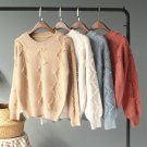 Autumn Winter Women Hairy Fluffy O Neck Tassels Knit Pullover Long Sleeve Thick Warm Female Knitwear