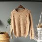 Autumn Winter Women Hairy Fluffy O Neck Tassels Knit Pullover Long Sleeve Thick Warm Female Knitwear
