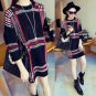 Vintage Style Plaid Sweater Dress Casual Quarter Sleeve Knitted Boho Dress Plus Size Vestido de Fest