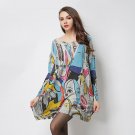Autumn Winter Women Wool Dresses Oversized Long Sleeves Loose Tops Charactor Print Women Sweater Plu