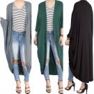 VS Women Red Open Stitch Cloak Trench Coats Autumn Batwing Full Sleeve Cardigan Knitted Sweater Loos