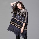 2017 Women Wool Loose Striped Pullovers Plus Size Sweater Half Sleeve Women\'s Thickened Winter Tass