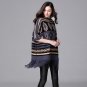 2017 Women Wool Loose Striped Pullovers Plus Size Sweater Half Sleeve Women\'s Thickened Winter Tass