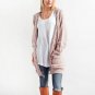Plus Size Casual Pocket Knitted Sweater Women Cardigan Autumn Winter Long Twist Knitwear Outwear Loo