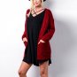 Plus Size Casual Pocket Knitted Sweater Women Cardigan Autumn Winter Long Twist Knitwear Outwear Loo