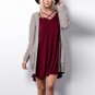 Plus Size Casual Pocket Knitted Sweater Women Cardigan Autumn Winter Long Twist Knitwear Outwear Loo