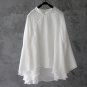 Women Blouse Vintage Chinese Style Stand Collar Slanting Lapel Loose Double Layer Female Cotton Shir