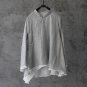 Women Blouse Vintage Chinese Style Stand Collar Slanting Lapel Loose Double Layer Female Cotton Shir