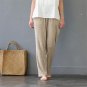 Trousers for Women  Solid Women Harem Pants Casual Elastic Waist Long Camouflage Straight Linen Pant