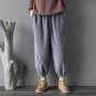 NEW Winter Harem Pants Women Pants Vintage Corduroy Loose Elastic Waist Casual Trousers for Women 3