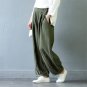 NEW Women Harem Pants Casual Loose Solid Jacquard Long Linen Trousers for Women All-match Elastic Wa