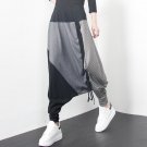 Trousers Personality Loose Harem Pants Plus Size Elastic Waist Pants Hanging Drawstring Big Crotch P